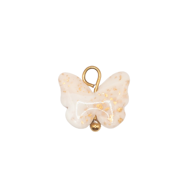 Papillon blanc et or