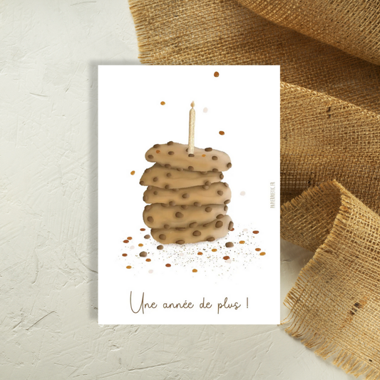 Carte postale cookie d'anniversaire