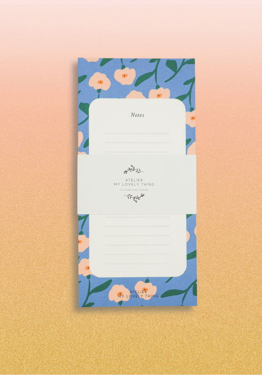 Bloc notes bleuets