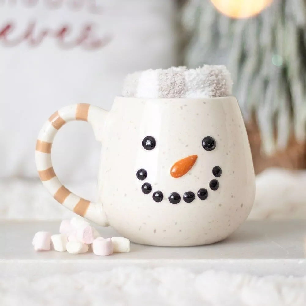 Tasse bonhomme de neige + chaussettes