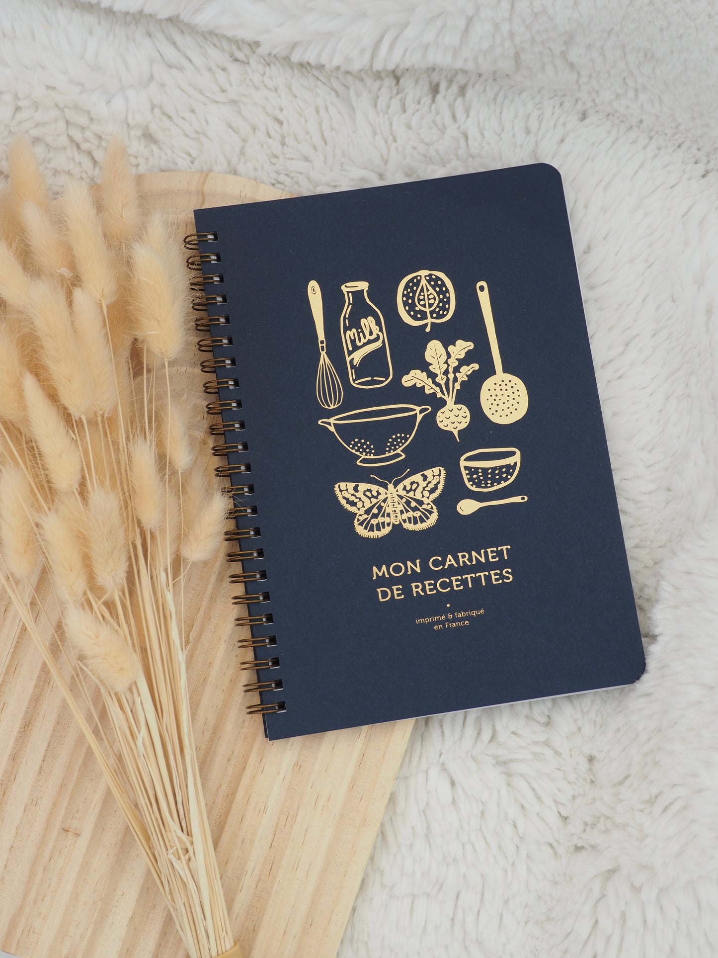 Livre de recettes bleu