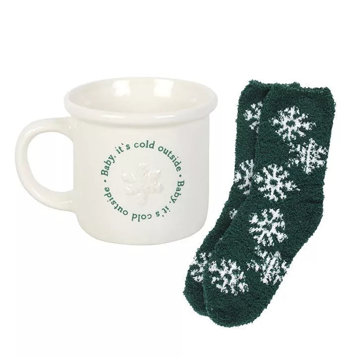 Tasse it's cold outside + chaussettes