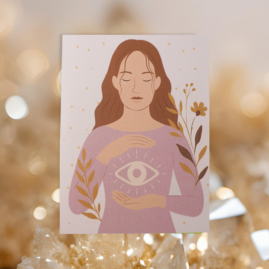 Carte postale mystique femme oeil