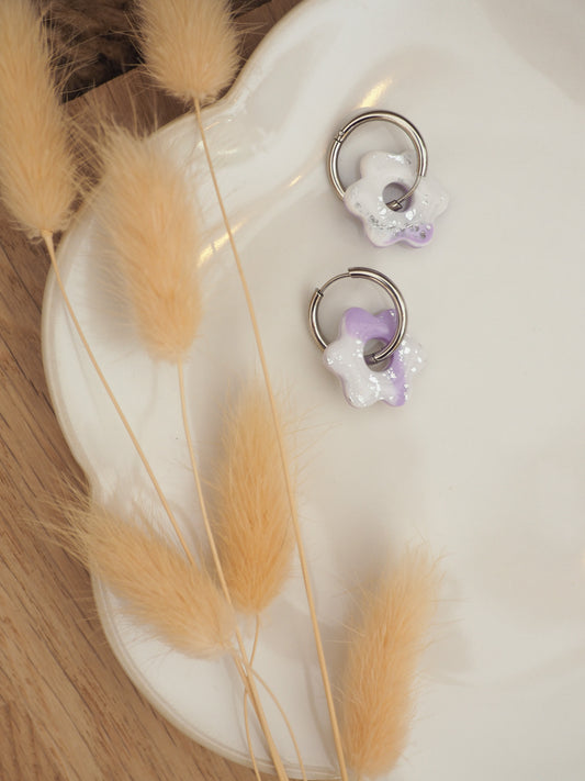 Cléo marbré lilas/blanc/argenté