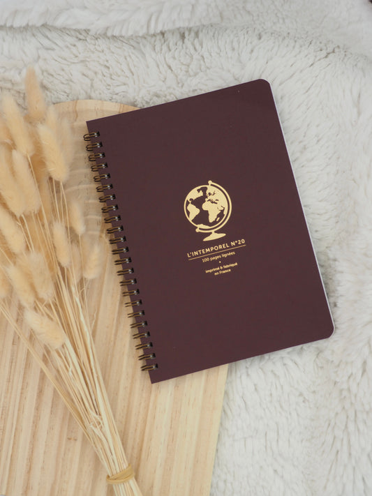 Carnet à spirales globe