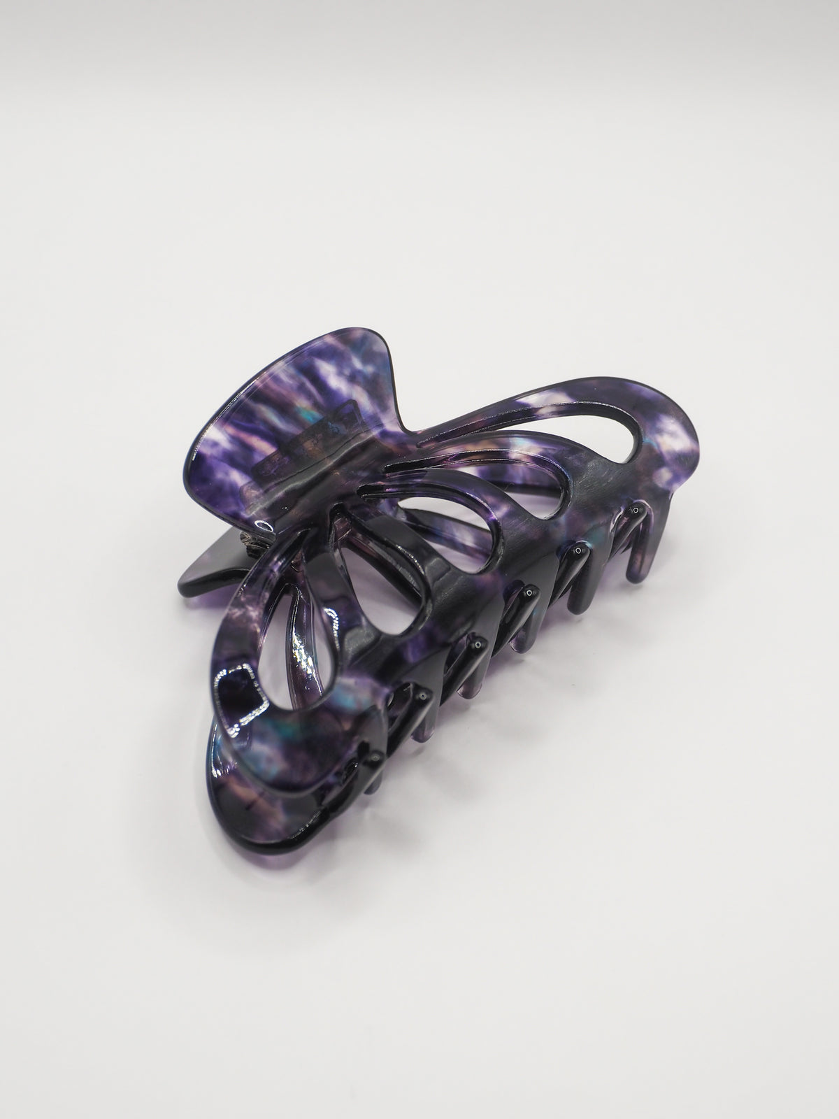 Pince à cheveux L noir/violet