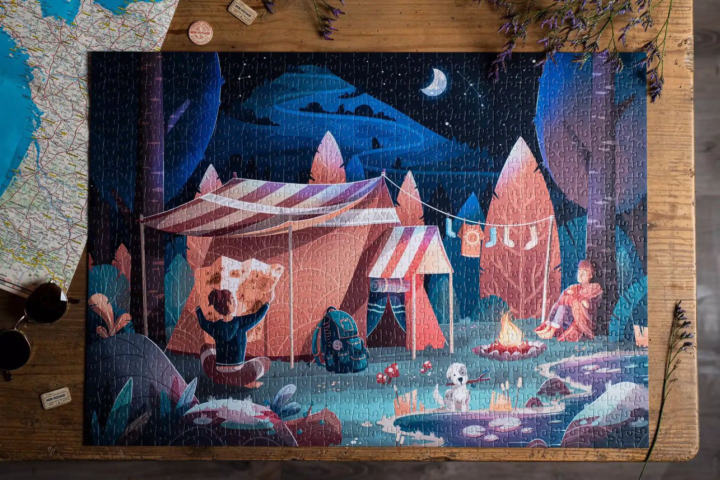Puzzle 1000 pcs • Camping under the stars