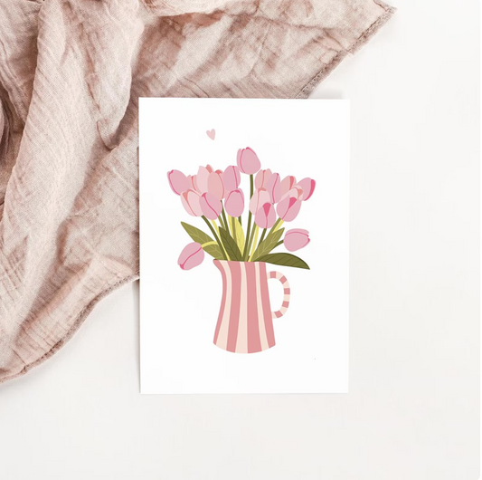 Carte postale bouquet tulipes