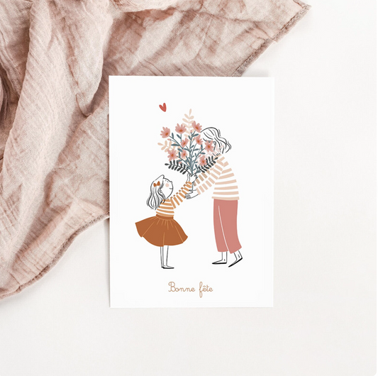 Carte postale bonne fête fille