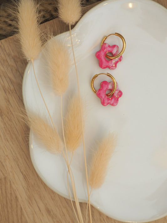 Cléo marbré fuschia