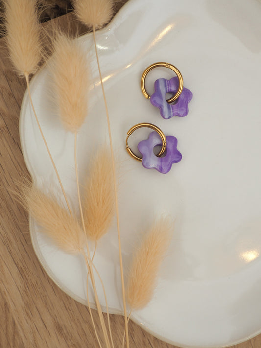 Cléo marbré lilas/blanc