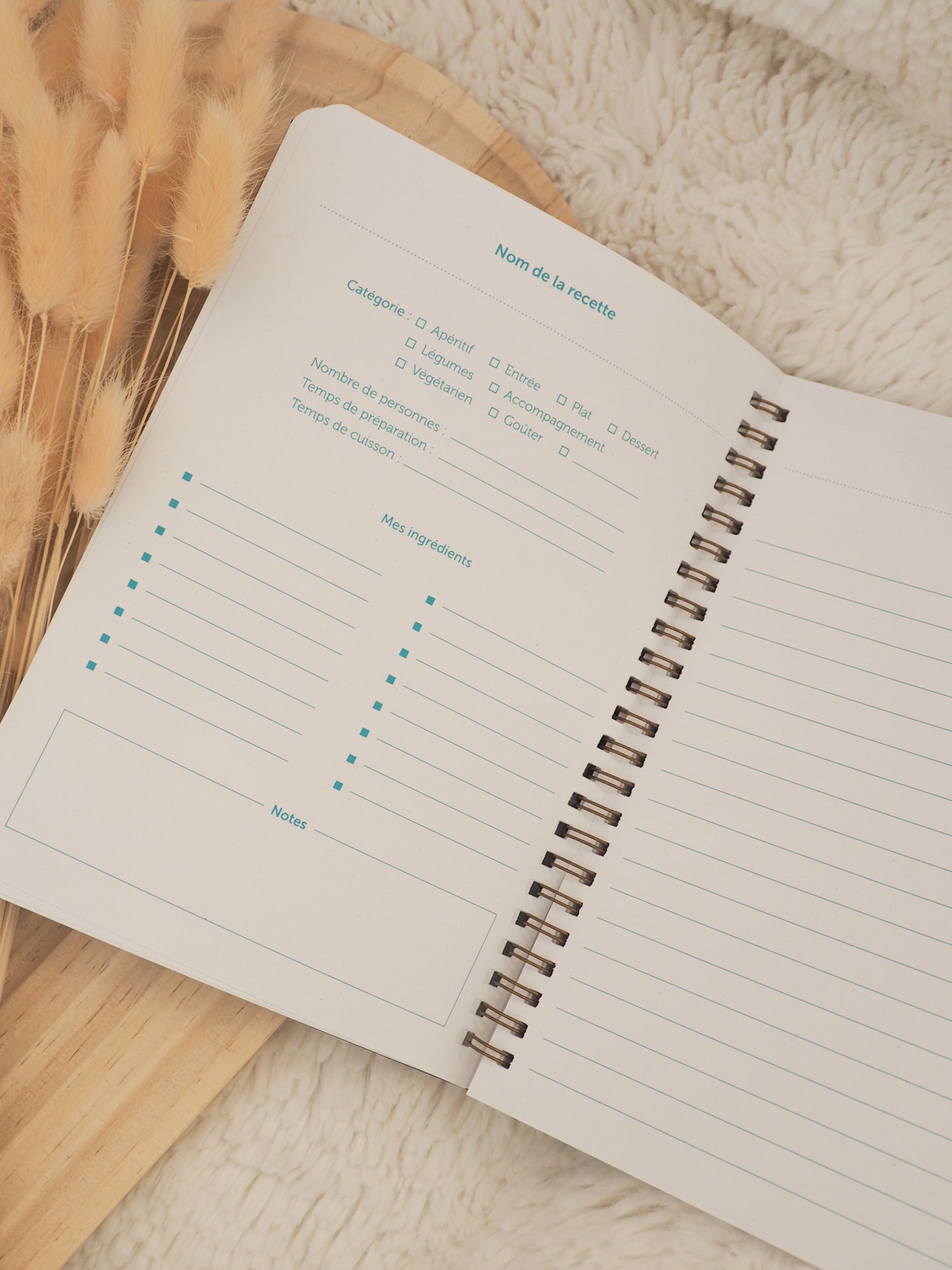 Livre de recettes bleu