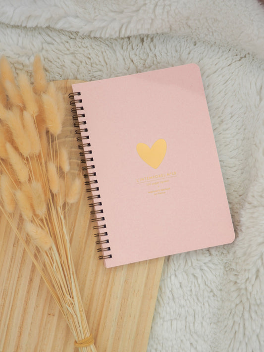 Carnet à spirales coeur