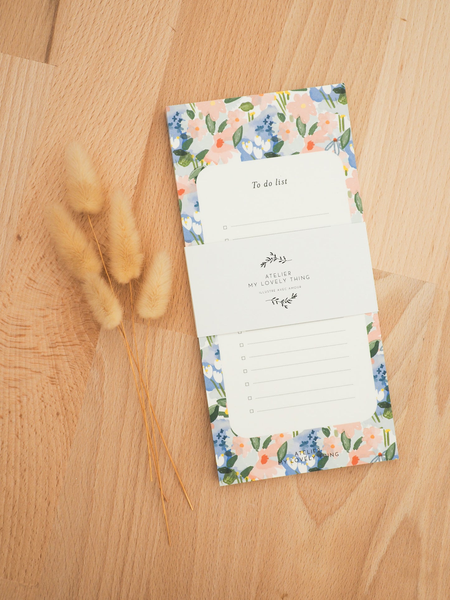 Bloc notes champ de fleurs