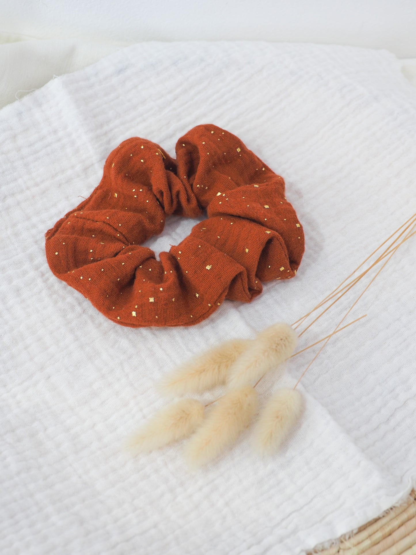 Chouchou terracotta pailleté