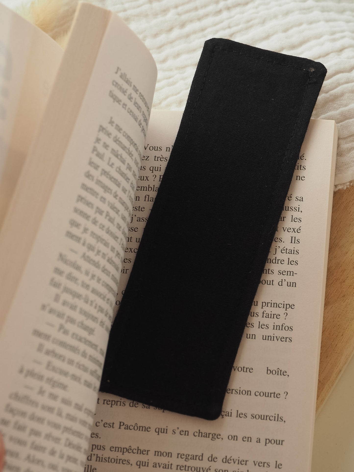 Marque page tissus • Léopard/Noir