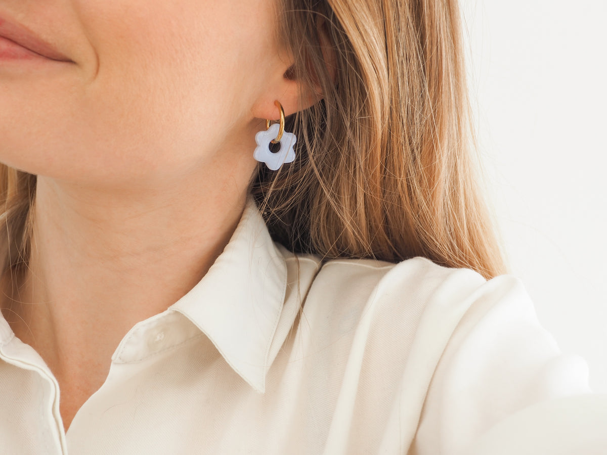 Boucles d’oreilles Cléo - Marbré