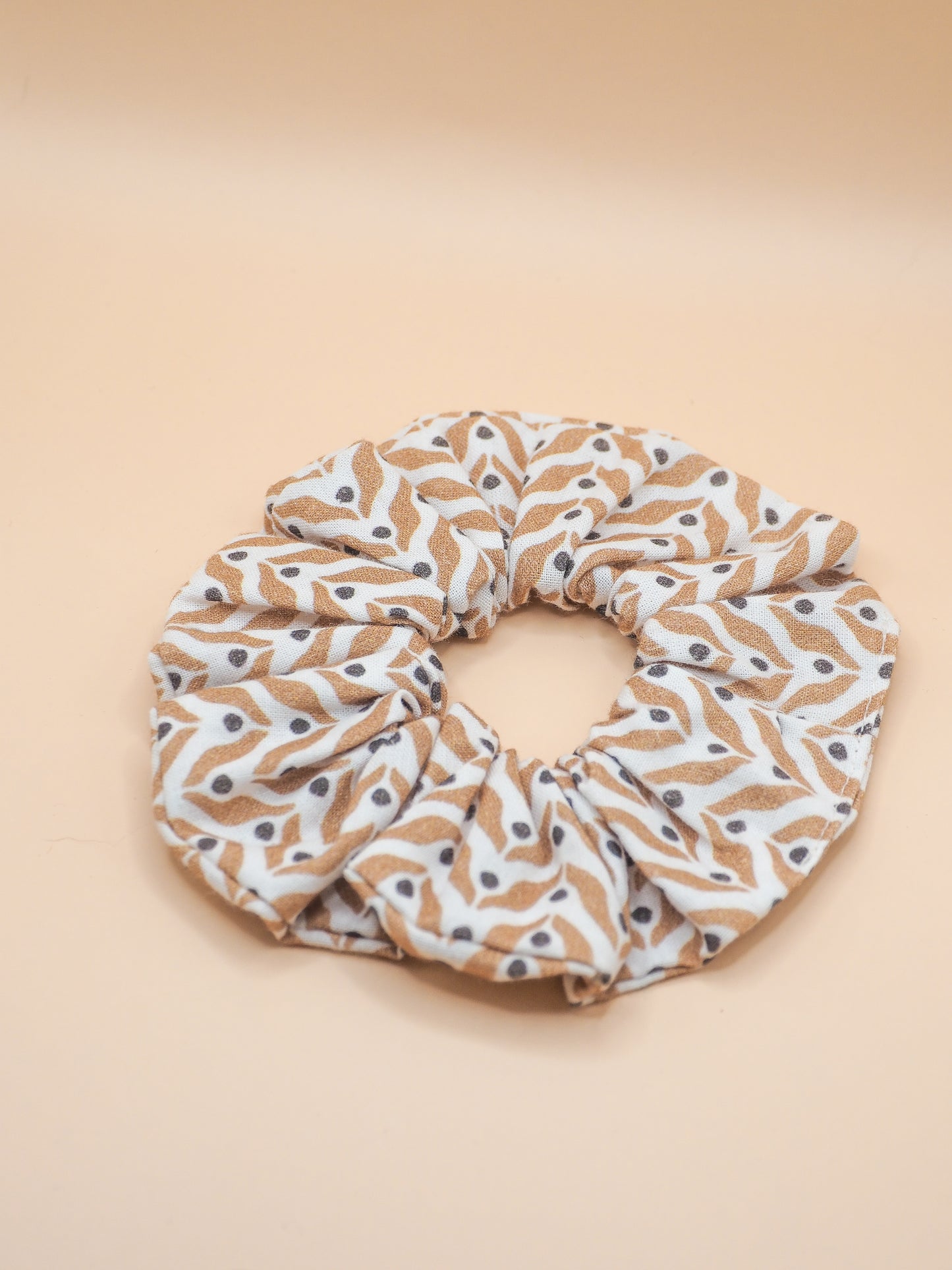Chouchou à motifs marron