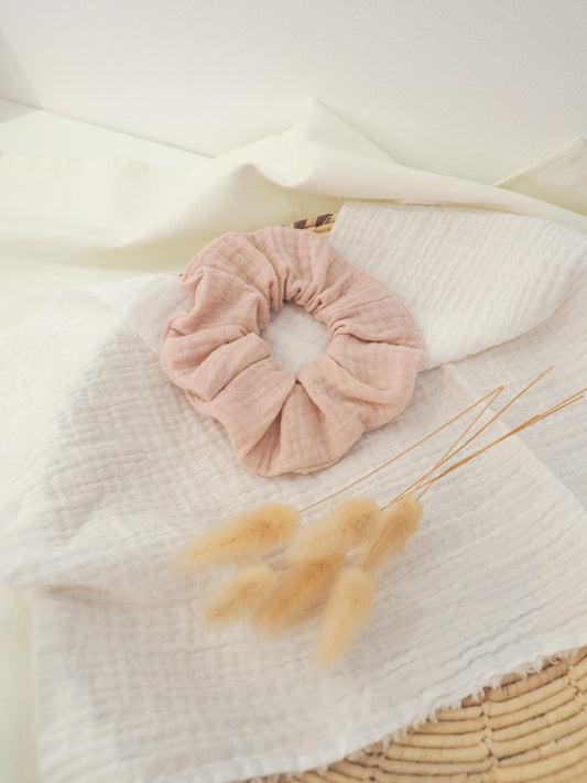 Chouchou rose poudré