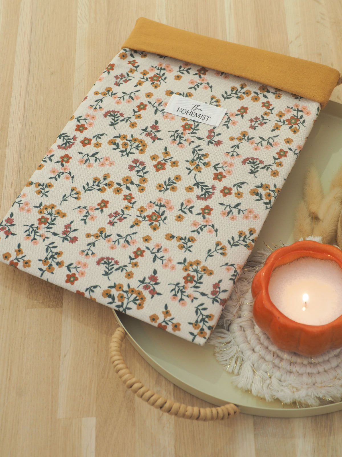 Grande pochette à livre • Fleurs d'automne