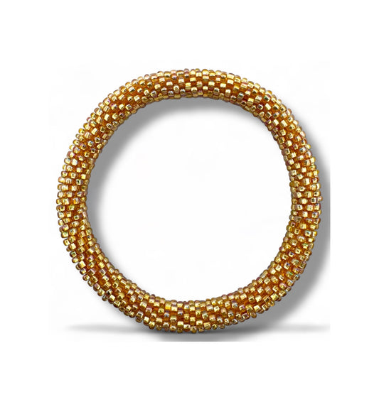 Bracelet népalais doré