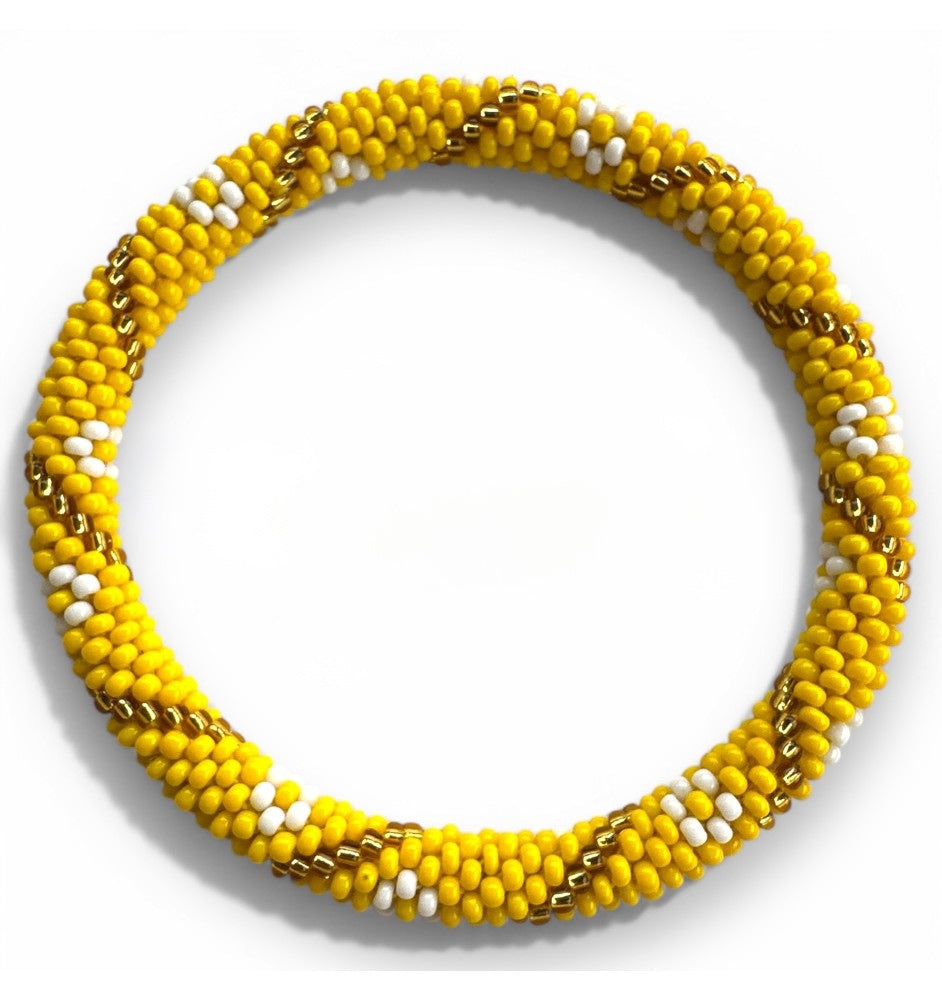 Bracelet népalais jaune/doré