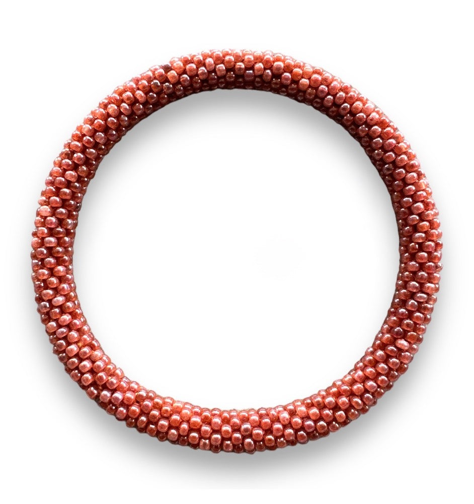 Bracelet népalais terracotta