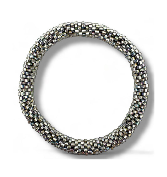 Bracelet népalais argenté