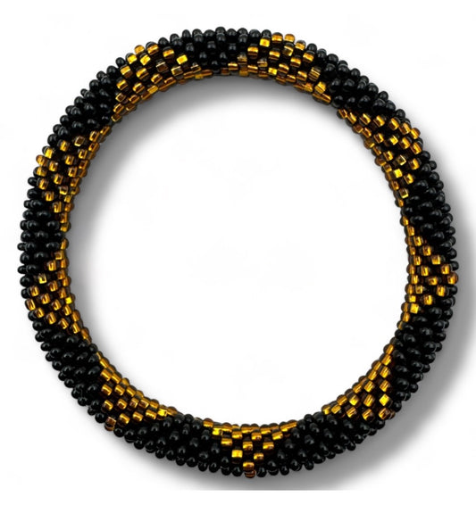 Bracelet népalais noir/doré