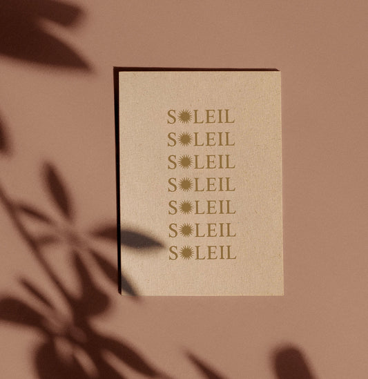 Carte postale épaisse soleil