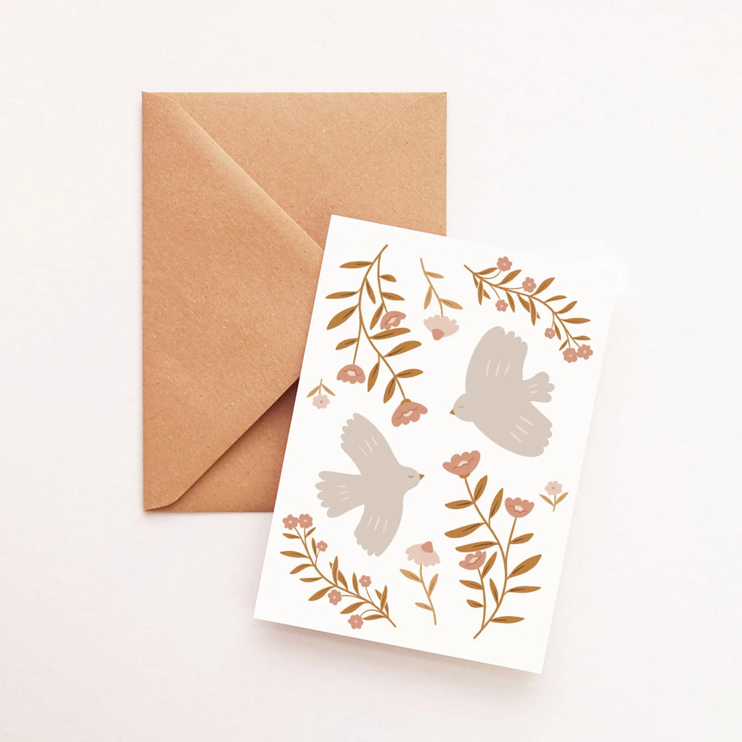 Carte postale colombes d'automne