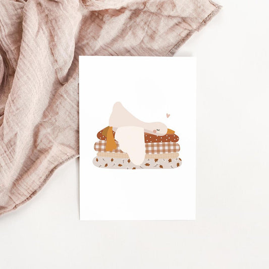 Carte postale doudou oie