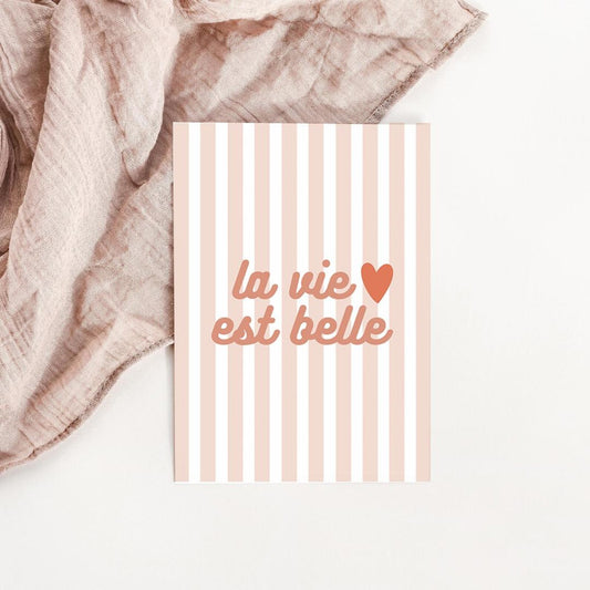 Carte postale La vie est belle