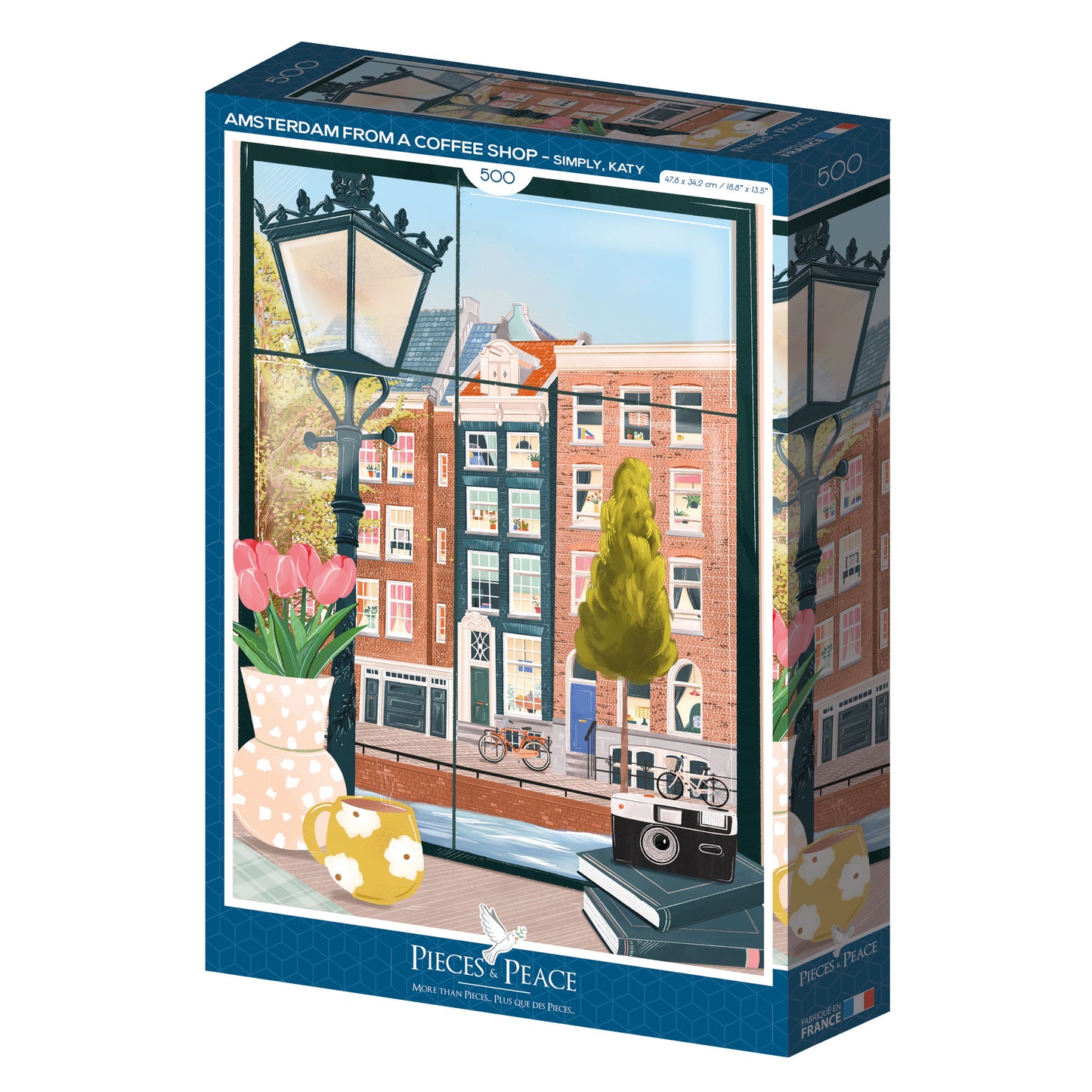 Puzzle Amsterdam vue d'un café