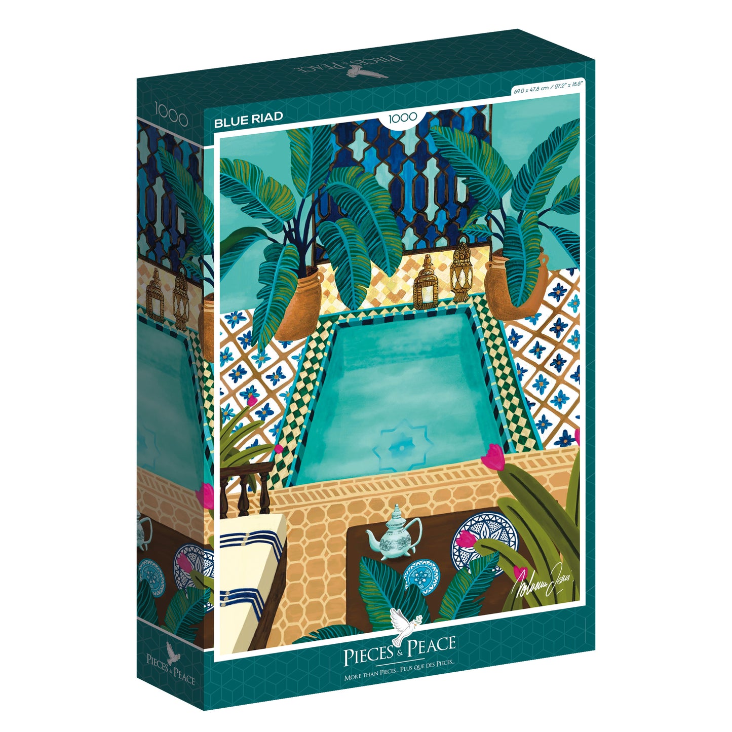 Puzzle 1000 pcs • Riad bleu