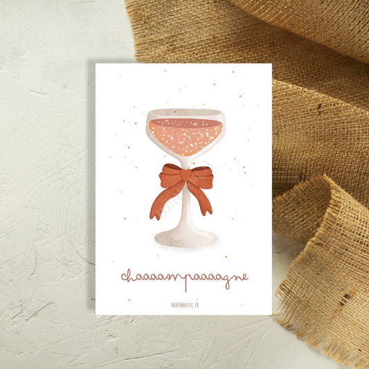Carte postale champagne