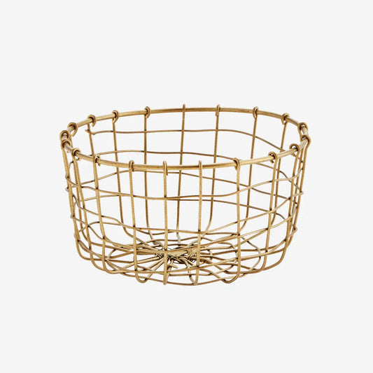Panier en fer doré