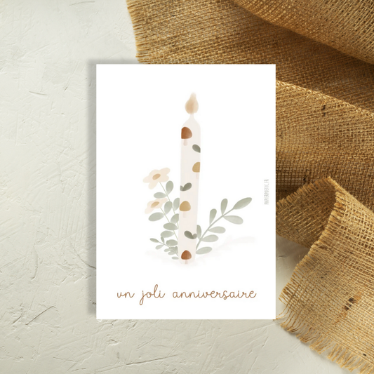 Carte postale bougie