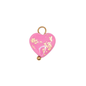Coeur rose et or
