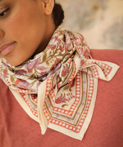 Foulard bordeaux/violet