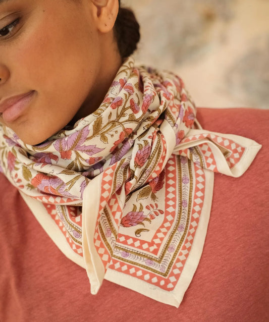 Foulard bordeaux/violet
