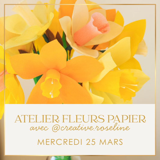 Atelier fleurs en papier 25/03 • 15h30