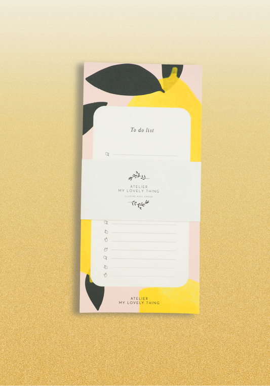 Bloc notes citrons