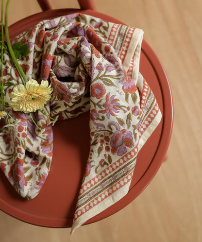 Foulard bordeaux/violet