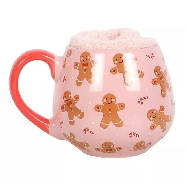 Tasse rose pain d'épices + chaussettes