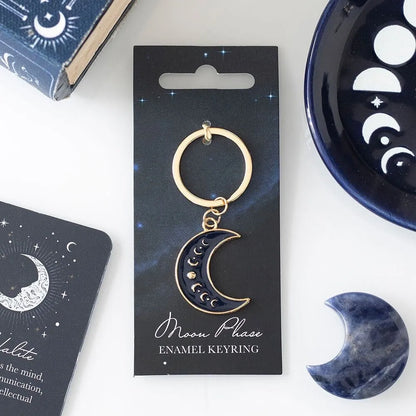Porte clé lune bleue