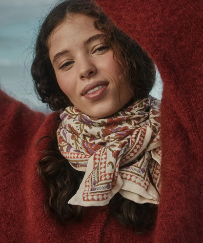 Foulard bordeaux/violet