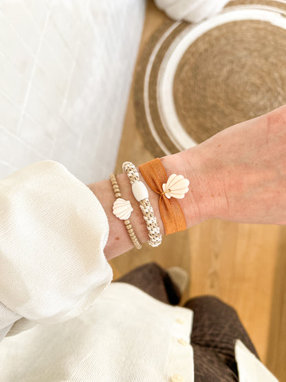 Bracelet ruban paillettes - été