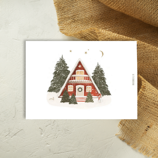 Carte postale chalet de noël