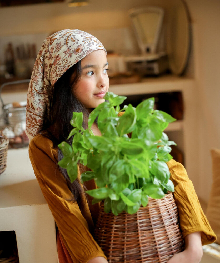 Foulard écru/rose
